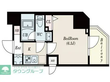 S-RESIDENCE松戸COSMEA(1K/4階)の間取り写真