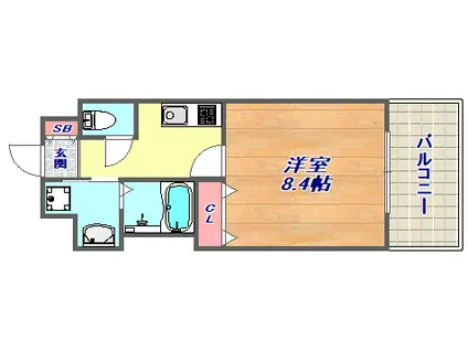 ラフィーチェ住吉本町(1K/4階)の間取り写真