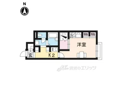 レオパレス喜楽楽1(1K/2階)の間取り写真