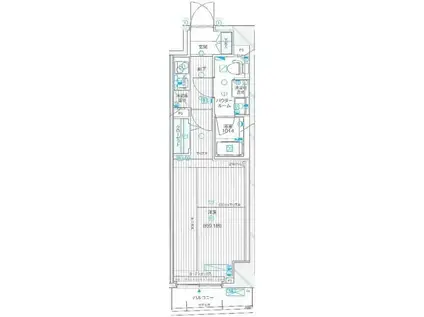 メインステージ千歳船橋(1K/2階)の間取り写真