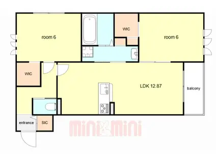 アイメゾン ドゥ シトラス(2LDK/1階)の間取り写真