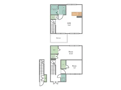 VILLA・SYMBIOSE(2LDK/1階)の間取り写真