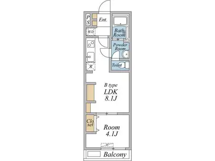 リブリ・北綾瀬II(1LDK/1階)の間取り写真