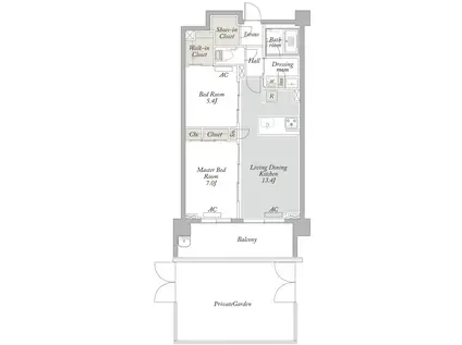 ラ・セレッソ練馬春日町(2LDK/1階)の間取り写真