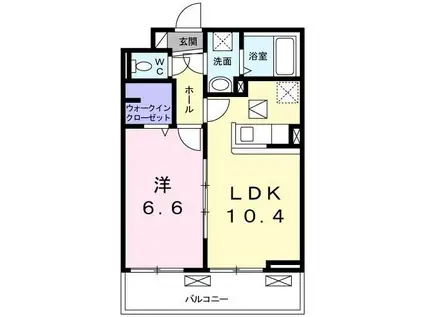 パラエスペランサ(1LDK/1階)の間取り写真