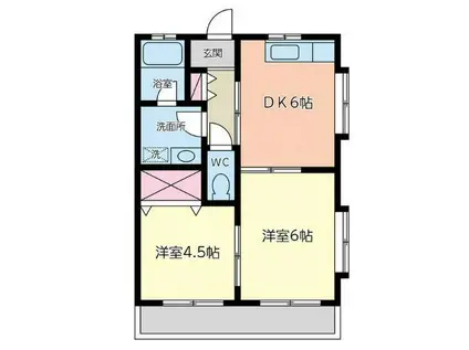 エトワールI(2DK/3階)の間取り写真