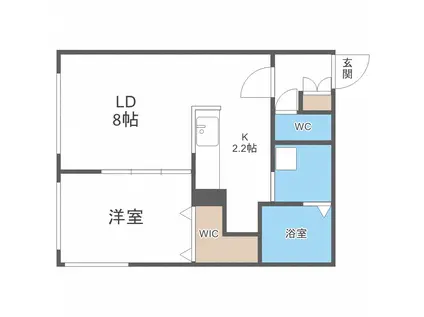 DOLCE(1LDK/1階)の間取り写真