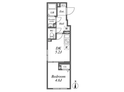 ユーレジデンス両国(1DK/2階)の間取り写真