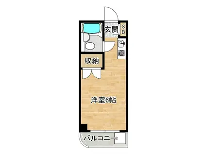 カルム千里山II(ワンルーム/2階)の間取り写真