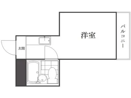 メゾン・ド・ラック(ワンルーム/2階)の間取り写真