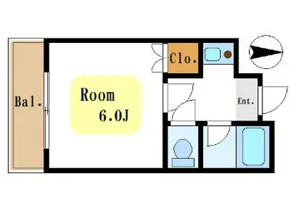 伊東ビル(1K/3階)の間取り写真