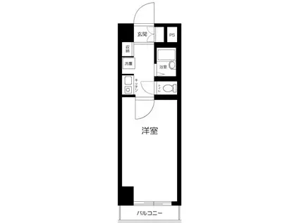 JLBグランエクリュ松濤(1K/1階)の間取り写真