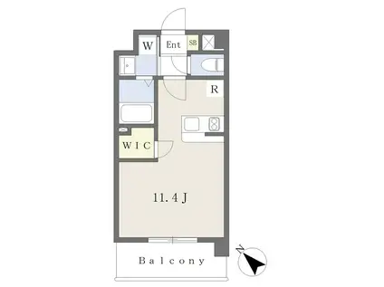 SAUDE(ワンルーム/8階)の間取り写真