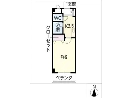 MATSU BILL(1K/2階)の間取り写真