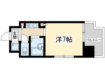 CITYLIFE新大阪(1K/8階)の間取り写真