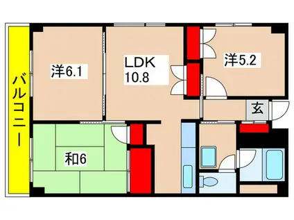 ラ・ジョコンダ(3LDK/1階)の間取り写真