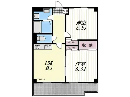 ガーデンコート大泉学園(2LDK/5階)の間取り写真