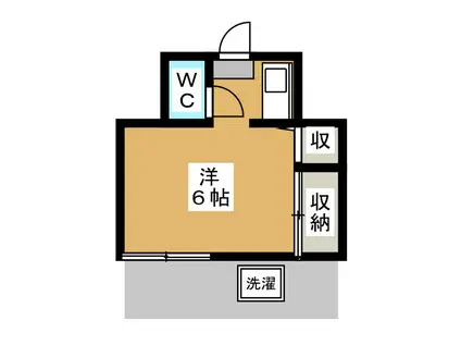 コーポ第一(ワンルーム/1階)の間取り写真