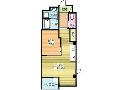 ソレイユ・ルヴァン赤坂(1LDK/1階)の間取り写真