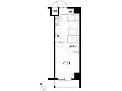KDXレジデンス豊洲(1K/7階)の間取り写真