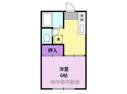 コーポシングル(1K/3階)の間取り写真