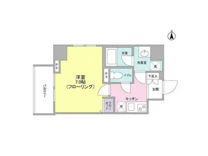 APPEND FELICE(1K/6階)の間取り写真