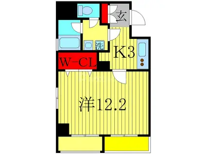 ジェネラス・パレス(1K/5階)の間取り写真