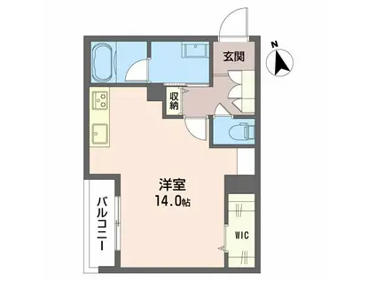 NGE金山プルミエ(ワンルーム/1階)の間取り写真