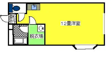 シャルムコーポレーション2(1K/5階)の間取り写真