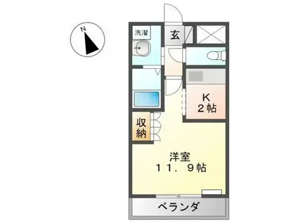 コンフォース壱番館(1K/2階)の間取り写真