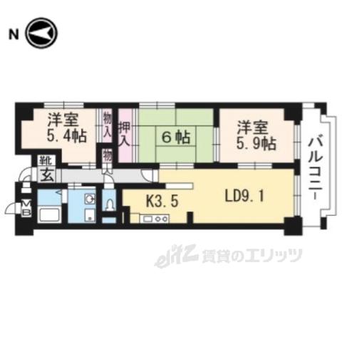 アネックス(3LDK/4階)の間取り写真