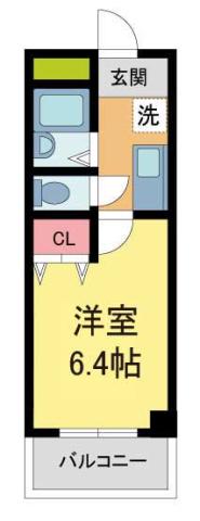 西宮SKYハイツ(1K/3階)の間取り写真
