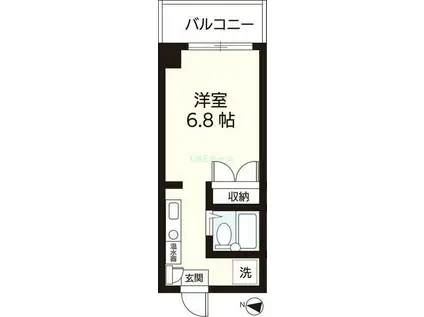 ドエル西船(ワンルーム/2階)の間取り写真