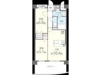 M.Rレジデンス博多(2LDK/2階)の間取り写真