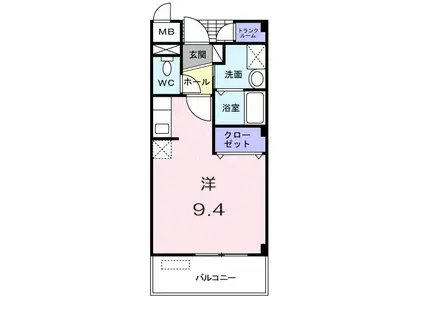 リバーレイクヒルズ(ワンルーム/2階)の間取り写真