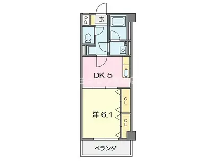 メゾン ド セリーヌ(1DK/3階)の間取り写真