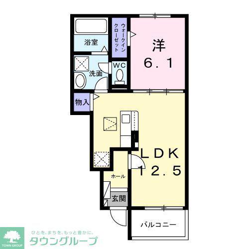 ミライズテラス(1LDK/1階)の間取り写真