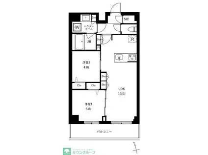 アーバンパーク船堀II(2LDK/3階)の間取り写真
