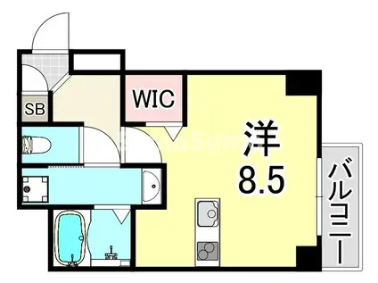 SOL池田(ワンルーム/4階)の間取り写真