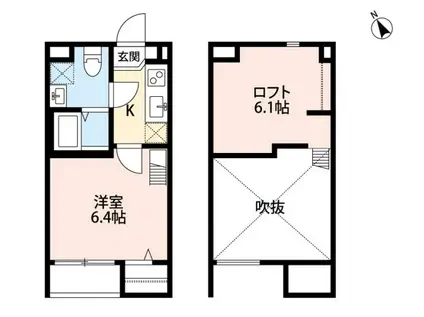 ノスタルジック金岡(1K/2階)の間取り写真