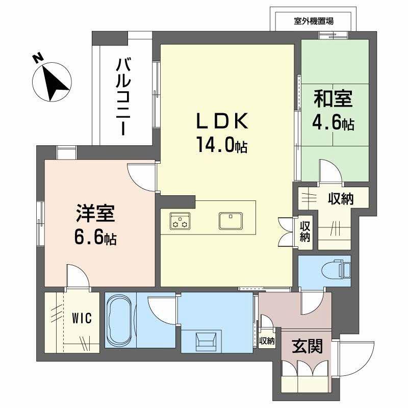 シャーメゾングランデ(2LDK/3階)の間取り写真
