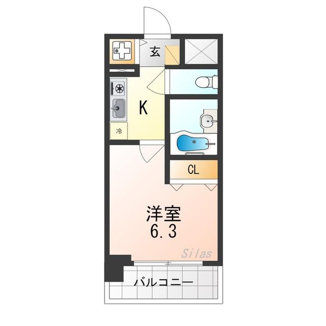 PARK ウエスト雅(1K/1階)の間取り写真