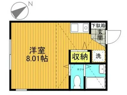 サンヒルズ上星川(ワンルーム/1階)の間取り写真