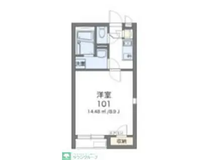 レオネクストクレールウィン(1K/1階)の間取り写真