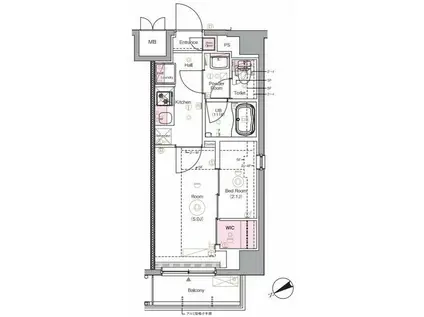 HYS 東長崎(2K/3階)の間取り写真