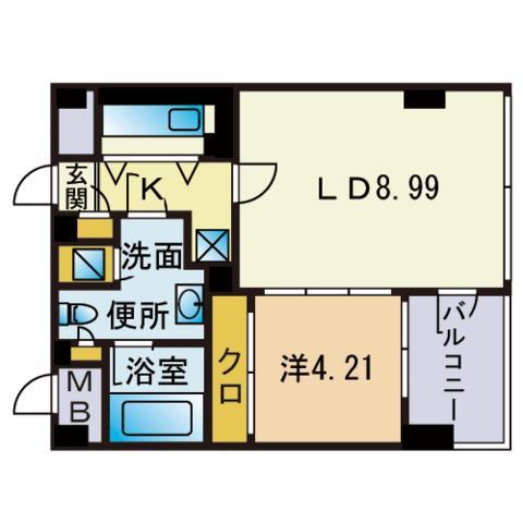 THE APARTMENT(1LDK/5階)の間取り写真