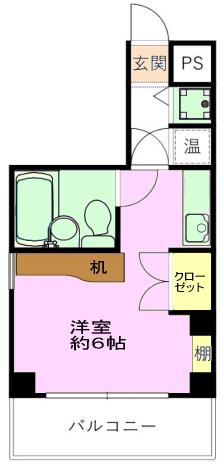INOVE朝霞青葉台(ワンルーム/3階)の間取り写真