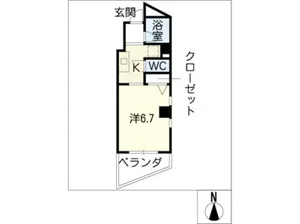 JOYFLAT(1K/3階)の間取り写真