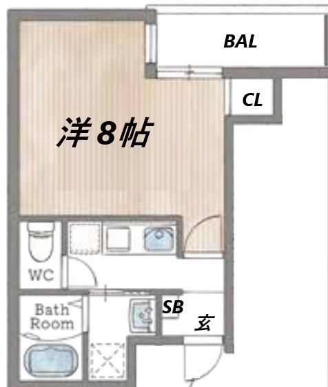 AILE柴島(1K/1階)の間取り写真