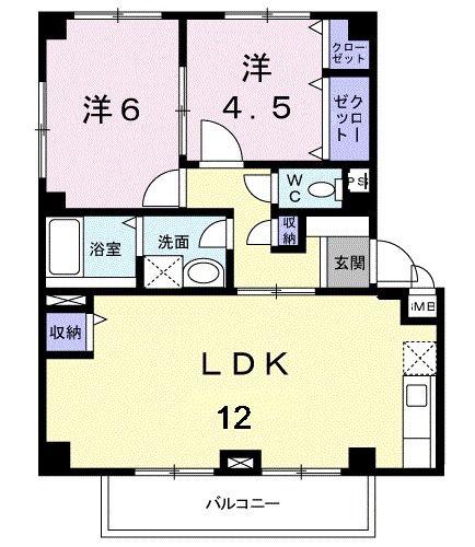 さくらマンションA(2LDK/2階)の間取り写真
